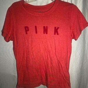 PINK Victoria's Secret Women's Red T-Shirt